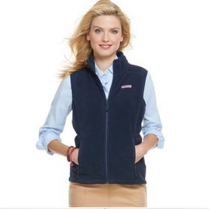 Vineyard Vines Navy Fleece Vest